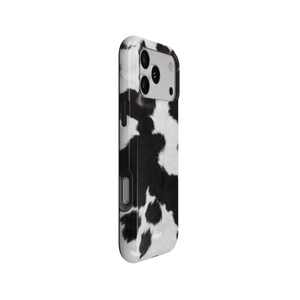 Cow Bell | Black & White Cow Print iPhone Case