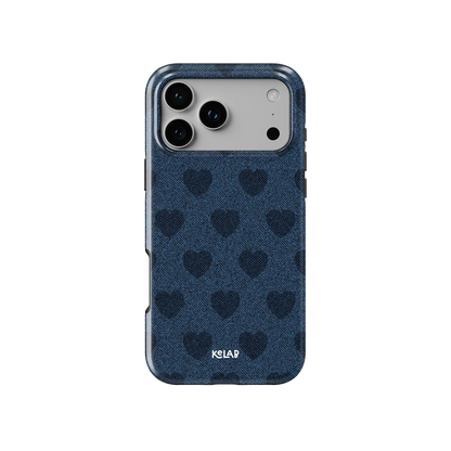 Indigo Crush | Denim Heart Y2K iPhone Case