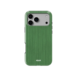 Emerald Drip | Green Stripe Pattern iPhone Case