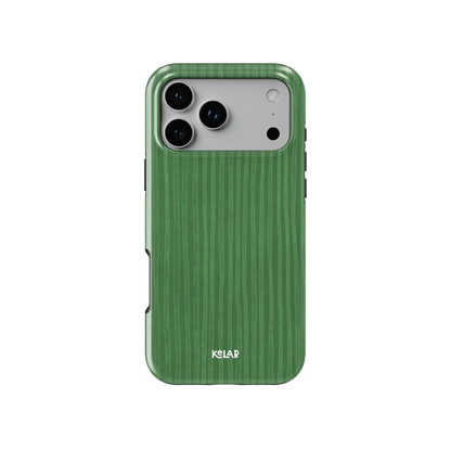 Emerald Drip | Green Stripe Pattern iPhone Case