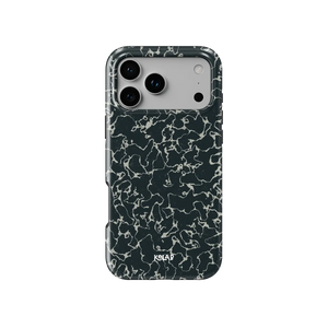 Obsidian Vein | Abstract Black Marble iPhone Case