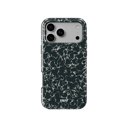 Obsidian Vein | Abstract Black Marble iPhone Case