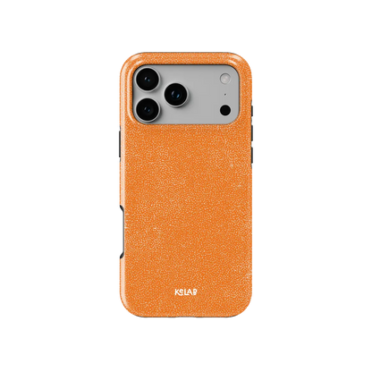 Tangerina | Electric Orange Textured iPhone Case