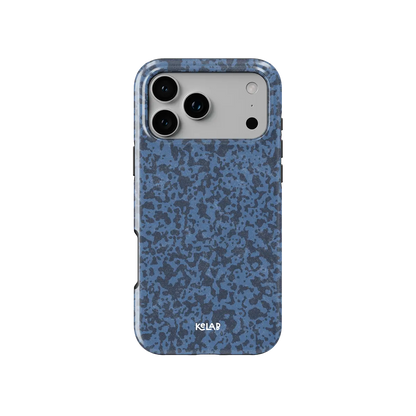 Deep Sea Static | Dark Blue Marble iPhone Case