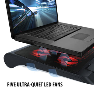 Enhance GXC1 Laptop Stand 5‑Fan USB‑Powered (Red)