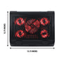 Enhance GXC1 Laptop Stand 5‑Fan USB‑Powered (Red)