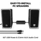 GOgroove SonaVERSE O2i USB‑Powered LED Speaker Driver 2.0 – 14 W Peak