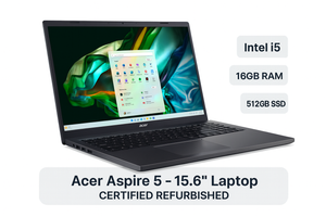 Acer Aspire 5 15.6" Laptop – Intel Core i5 • 8GB RAM • 512GB SSD – Certified Refurbished