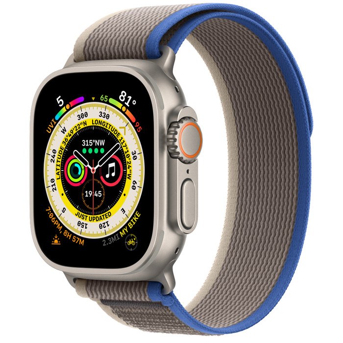 Apple Watch Ultra 3 2025 49mm Titanium Blue/Gray Trail Loop M/L | Techable