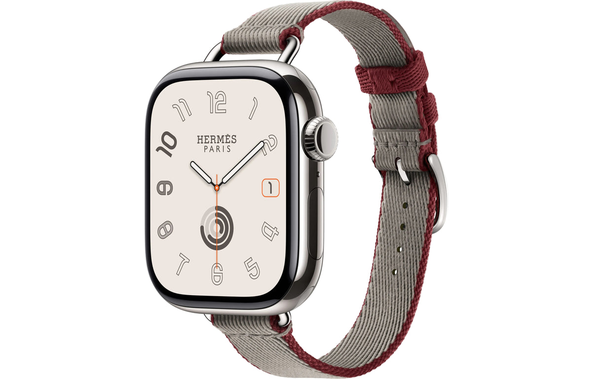 Apple Watch Hermes Series 11 Titanium Twill Jump Attelage Band | Techable