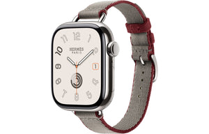 Apple Watch Hermes Series 11 Titanium Twill Jump Attelage Band | Techable