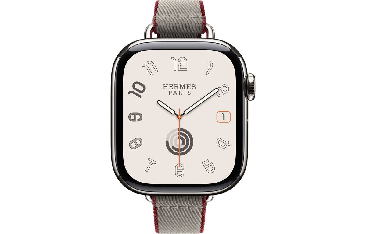 Apple Watch Hermes Series 11 Titanium Twill Jump Attelage Band | Techable