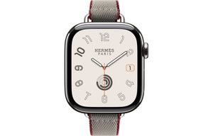 Apple Watch Hermes Series 11 Titanium Twill Jump Attelage Band | Techable