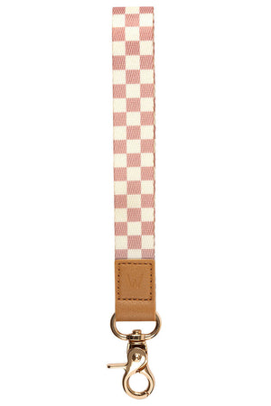 Blush Check Wrist Lanyard