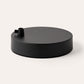 Black Canvas Lamp with Weighted Matte Metal Base