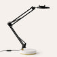 Canvas Lamp with Weighted Marble Base