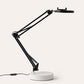 Black Canvas Lamp with Weighted Matte Metal Base