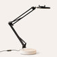 Black Canvas Lamp with Weighted Matte Metal Base