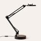 Black Canvas Lamp with Weighted Matte Metal Base