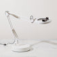 White Canvas Lamp with Weighted Matte Metal Base