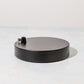White Canvas Lamp with Weighted Matte Metal Base