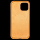 Apple Leather Case with MagSafe Snap‑On Leather Cover Orange / Golden Brown
