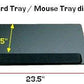 DKBDK Ergonomic Keyboard Shelf w/Mouse Tray - Slides in and out - For desk or table