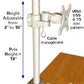 DSCLB Monitor Desk Stand Height Adjustable Clamp-on VESA