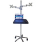 DVC04-F Rolling Pole Computer Workstation - Sit to Stand - Height Adjustable
