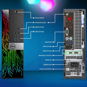 Dell OptiPlex Desktop – 3.20 GHz – 1 TB SSD – Black [Excellent Refurbished]