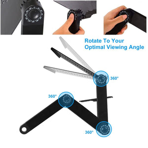 iMounTEK GPCT1656 360° Rotatable Portable Desk Stand with Mouse Board (Black)
