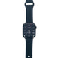 Hermes Apple Watch Series 7 GPS/ Cellular 45 mm - Space Black Stainless Steel Case - Black Silicone Watch Band