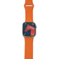 Hermes Apple Watch Series 7 GPS/ Cellular 45 mm - Stainless Steel - Orange Silicone Watch Band