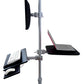 DVC04-F Rolling Pole Computer Workstation - Sit to Stand - Height Adjustable