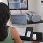 DVC04-F Rolling Pole Computer Workstation - Sit to Stand - Height Adjustable