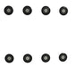 UltraGlide Universal dot Glasss Skates 8 pieces 0.7mm Thick Rounded DIY