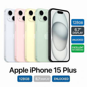 Apple iPhone 15 Plus A2847 6.7-inch Display Factory Unlocked Smartphone 128GB / 256GB / 512GB