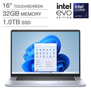 Dell 7640 Inspiron 16 Plus  – Intel Core Ultra 7, 32GB RAM, 1TB SSD, 16" FHD- Touch, Win 11 Home