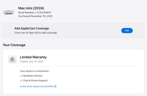 Mac mini (2024) – Apple M4 10-Core CPU • 10-Core GPU – 16GB RAM 256GB SSD – Warranty 7/27
