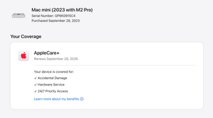 Mac mini (2023) – Apple M2 Pro 10-Core CPU • 16-Core GPU – 16GB RAM 512GB SSD – AppleCare+ 09/26