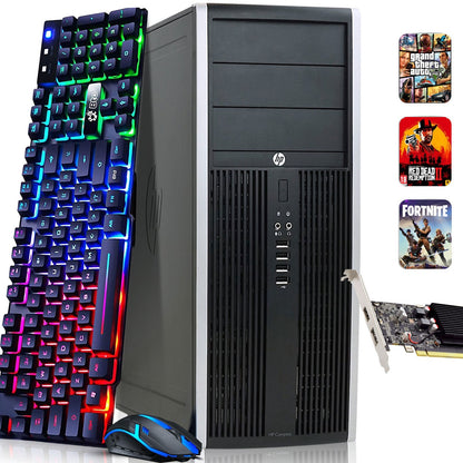 HP Tower Compaq Business Gaming Desktop Intel 3.20GHz 256GB SSD + 500GB HDD