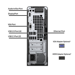 HP ProDesk 400 G6 – 4.70 GHz – 2 TB SSD – Black - Excellent Refurbished