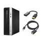 HP ProDesk 400 G6 – 4.70 GHz – 2 TB SSD – Black - DVD Burner and HDMI & VGA Adapters