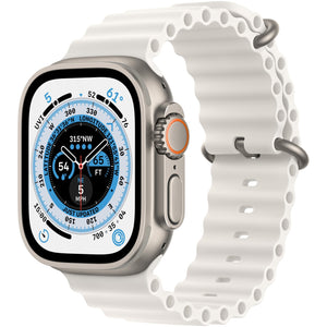 Apple Watch Ultra 49mm Titanium | GPS + Cellular | Ocean Band (White) – Open Box / Excellent