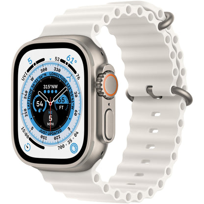Apple Watch Ultra 49mm Titanium | GPS + Cellular | Ocean Band (White) – Open Box / Excellent
