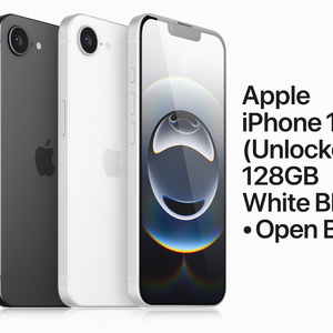 Apple iPhone 16e – 6.1" Display – A18 Chip – 8GB RAM – 128GB Storage – Open Box (Unlocked)