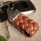 Trenzao leather key ring