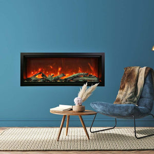 Amantii SYMMETRY Bespoke Extra Tall Built-In Smart Electric Fireplace with Sound