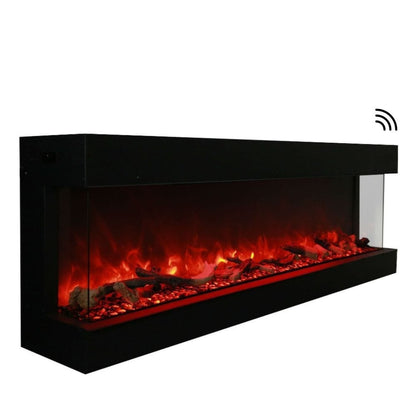 Amantii TRU-VIEW 72-Inch Indoor/Outdoor 3-Sided Smart Electric Fireplace (72-TRU-VIEW-XL)