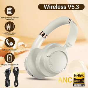 812-B Wireless Headphones Active Noise Cancellation Over-Ear Design